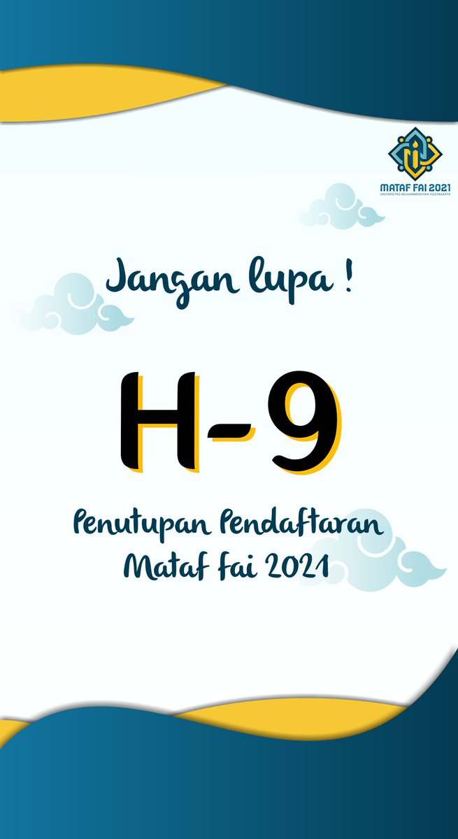 Hallo sobat FAI, udah pada daftar belum ?

H-9 nii 🤗 , mimin tunggu yaaa 😄

#matafumy2021 #mataffai2021