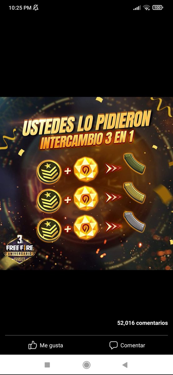 santype45844971's tweet photo. @freefirelatino @freefirelatino , saca un intercambio como este https://t.co/QKm0ygDJ1h
