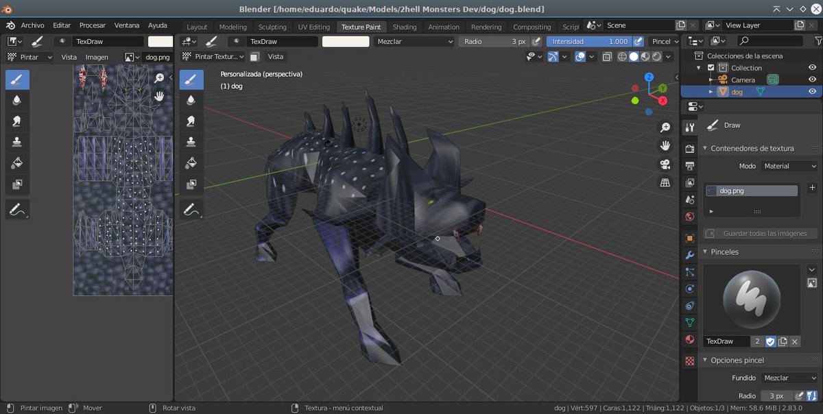 LscaEduardo's tweet image. Texturing my Hound of Tindalos Model for my game 2Hell
#2HellGame #retroFPS #idTech2 #Blender3d #lowpoly #gamedev #IndieGameDev