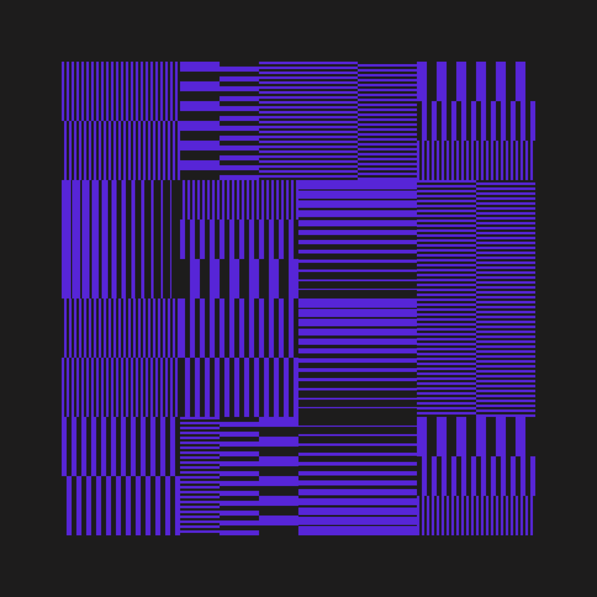 Normformart's tweet photo. Ultraviolet
Kandinsky mentioned that color is like music, I wonder what he would say about how ultraviolet sounds?
#normform #pattern #geometric #generativeart  #abstractart    #artwork #waves #glitchart #mathart #colorform #conceptart #algorithmicart https://t.co/9o2WhJvnFD
