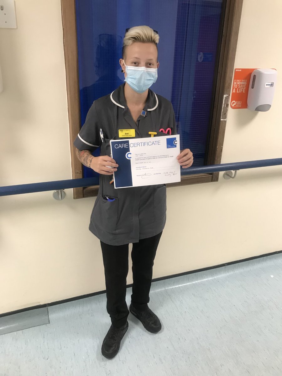 Congratulations to Dione Boakes (Lawrence Ward) and Zoe Shiel (Sapphire Ward) for completing your Care Certificate Programme!

#carecertificate #healthcare #patients #patientsafety