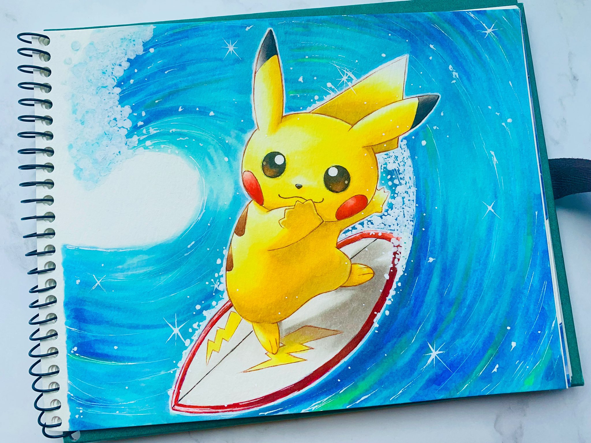 なぁこ 28 夏ぅ な なみのりピカチュウ ピカチュウ ピカチュウイラスト コピック ポケモン ポケモンイラスト T Co Sfhwspjsbg Twitter