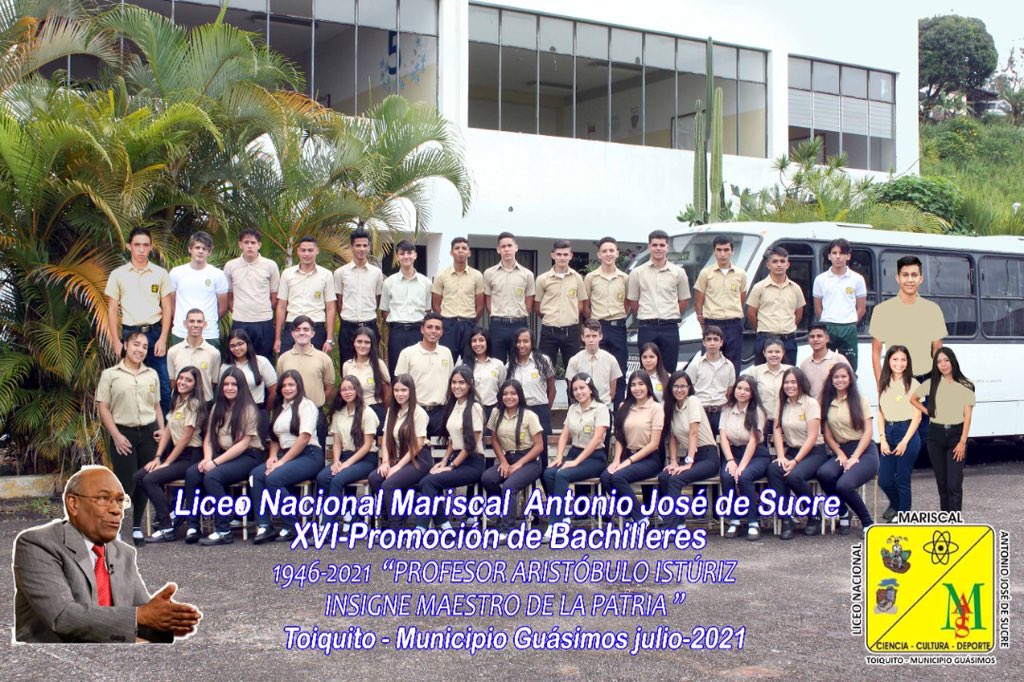 Felicitaciones a los bachilleres de la XVI Promoción del <a href="/LToiquito/">L.N. MARISCAL ANTONIO JOSÉ DE SUCRE</a> quienes recibieron en compañía de sus representantes el título el 10/08/2021. Éxitos en la etapa universitaria, fue un honor tenerlos en nuestra institución durante 5 años y deseamos continúen su formación ⭐️⭐️⭐️