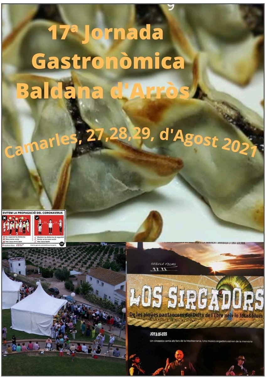 Del 27 al 29 d'agost arriba la 17ena Jornada Gastronòmica de la Baldana d'Arròs  de Camarles <a href="/ajcamarles/">Aj. Camarles</a> <a href="/jordigil67/">Jordi Gil</a>