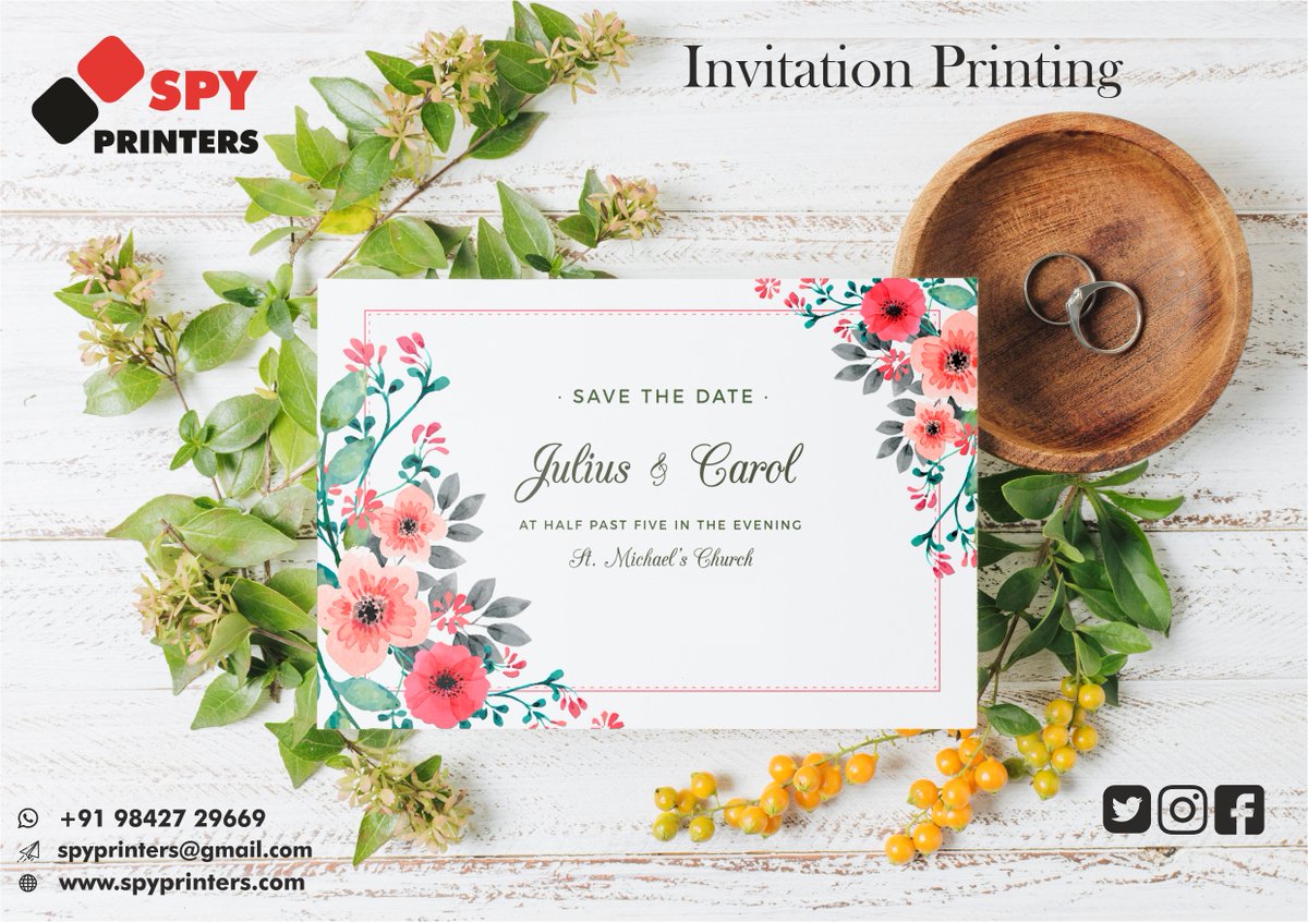 PrintersSpy's tweet photo. #SPYPRINTERS Erode | Digital &amp; Offset Printers in Erode | Printing Service in Erode
Contact on: 9842729669, spyprinters@gmail.com, https://t.co/ansF4c4glk
#invitations #wedding #weddinginvitations #weddinginvitation #invitation #weddinginvites #weddingstationery #custominvitation https://t.co/bk0wfsnTFL