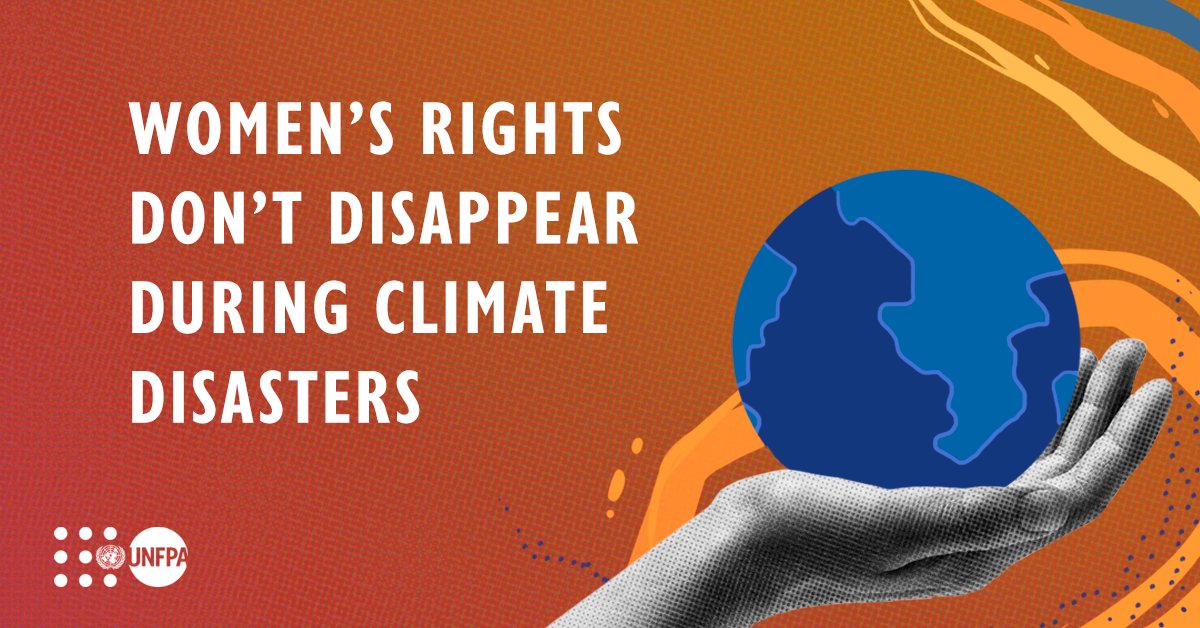 UNFPA Kenya (@unfpaken) on Twitter photo ⚠️ #ClimateChange doesn’t have the same impact on everyone.
Extreme weather can lead to more gender-based violence, more child marriages and more pregnancy complications.
This #WorldHumanitarianDay, join 
<a href="/UNFPA/">UNFPA</a> to protect women’s rights during climate disasters. ⚠️ #ClimateChange doesn’t have the same impact on everyone.
Extreme weather can lead to more gender-based violence, more child marriages and more pregnancy complications.
This #WorldHumanitarianDay, join 
<a href="/UNFPA/">UNFPA</a> to protect women’s rights during climate disasters.