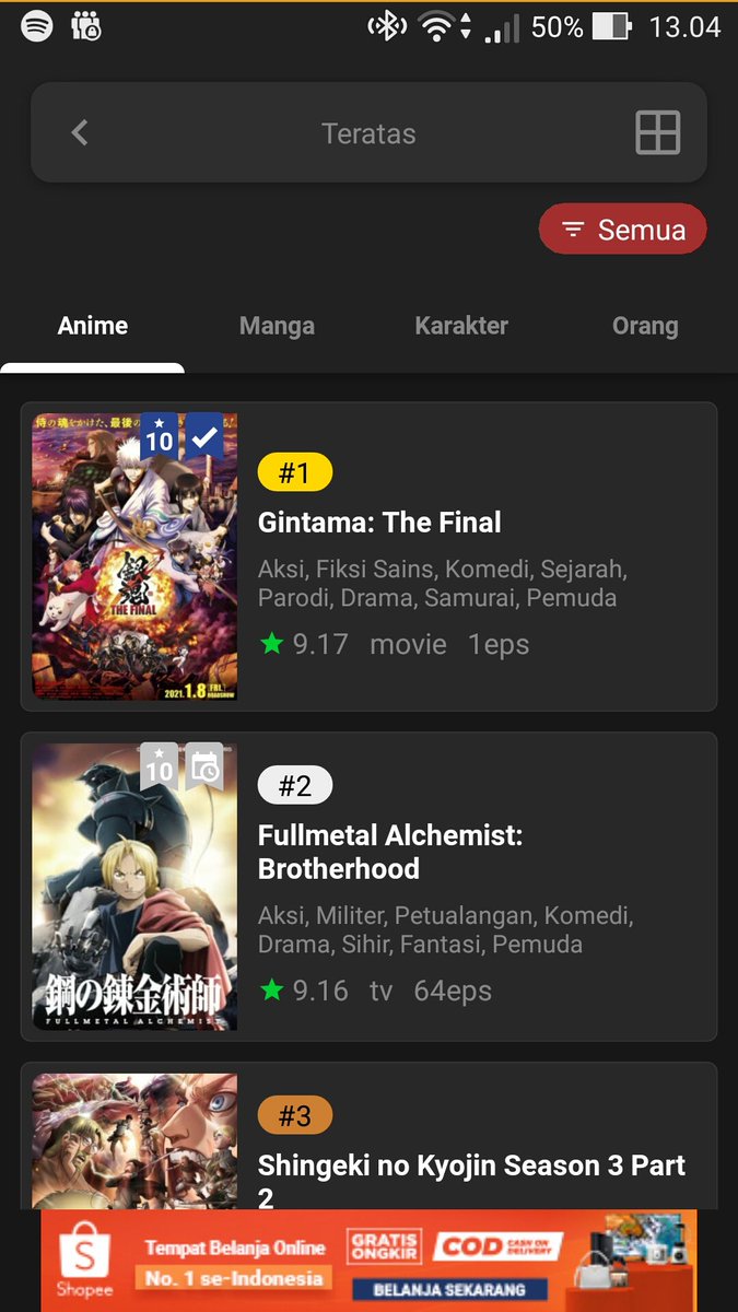 jec on Twitter "Gintama THE FINAL this 2021 the very first film to