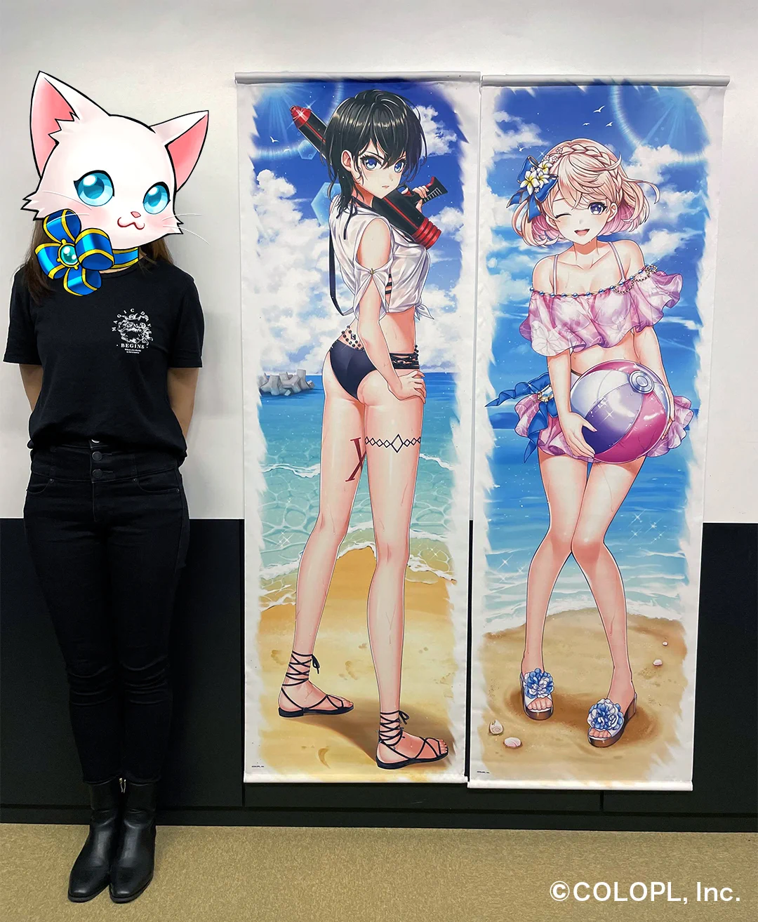 白猫プロジェクト　夏色サマーくじ　等身大タペストリー　アイシャ　赤ver コロプラ公式ショップ on X: 