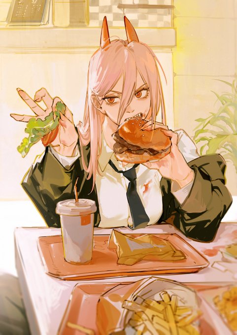 「ハンバーガー コップ」のTwitter画像/イラスト(人気順)