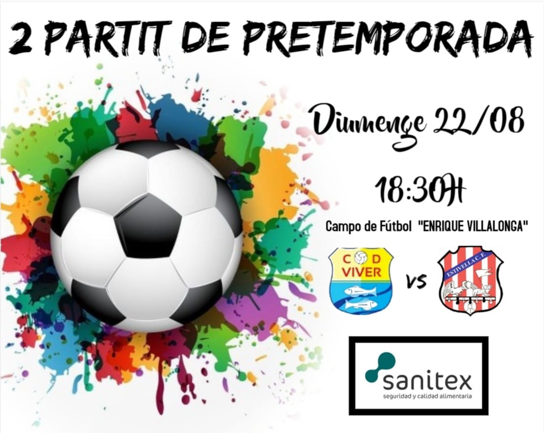 EstivellaCF's tweet photo. 📣2 PARTIT DE PRETEMPORADA📣 

📆 22-08-2021 

⏰ 18:30H 

🆚️ CD VIVER 

🏟 CAMPO DE FÚTBOL " ENRIQUE VILLALONGA" 

VOS ESPEREM AFICIÓ!!  

AMUNT ESTIVELLA!! 

#estivellacfunsentiment 
#tornantjahemguanyat 
#pretemporada 

🔴⚪⚫ https://t.co/BH4RiZm26t