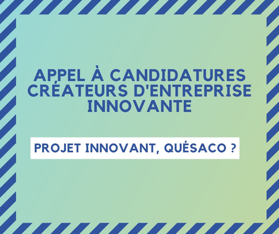 Quésaco ? 🧐 

📣 Un #projetinnovant c’est un produit, procédé ou service nouveau répondant à un besoin du marché, sans verrou technologique. 
Donc n’hésite pas à #candidater, n’importe quel domaine d’activité est accepté ! 

➡️ Toutes les infos ici : urlz.fr/fRWT