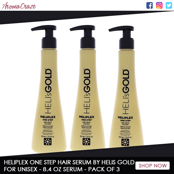 This heliplex repairs the bonds inside the hair that have broken due to constant exposure to chemical substances such as colouring, bleaching, perms and mechanical stress.
👉 Heliplex One Step #HairSerum by Helis Gold for Unisex - 8.4 oz Serum..
🛒 aromacraze.com/heliplex-one-s…