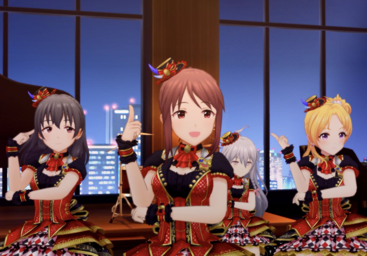 ﾓﾆｬﾌﾟｰ デレステmv レッド ソール 3dリッチ高画質 かっこいい 大人な曲 すっごく良い