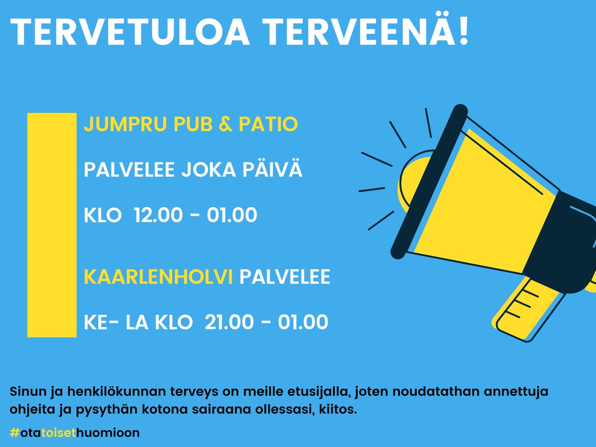Kuudestoista omavalvontasuunnitelma, asiakasohje, aukiolomainos ja nettipäivitys tehtynä. Saisipa vaan palvella asiakkaita.