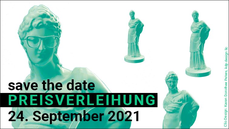 moving_history's tweet photo. SAVE THE DATE / #Clio2021: Preisverleihung am 24.9. im @FilmmuseumPotsd // https://t.co/bO1lW0BQ3l 🏆 https://t.co/STapVkFtRA