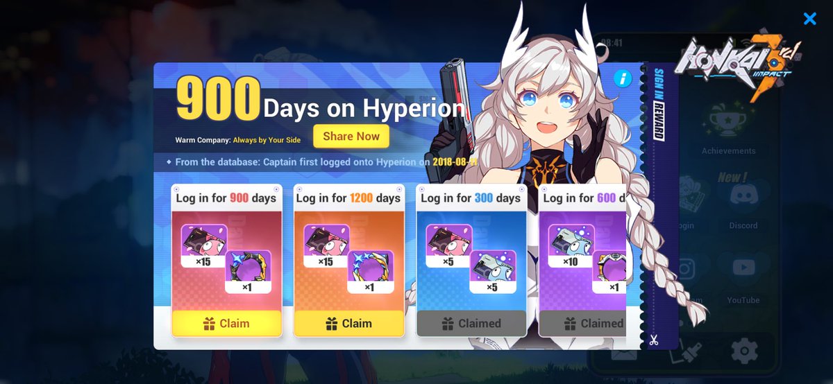 #3rd_share 900 логинов в Хонкае) Страшно много…