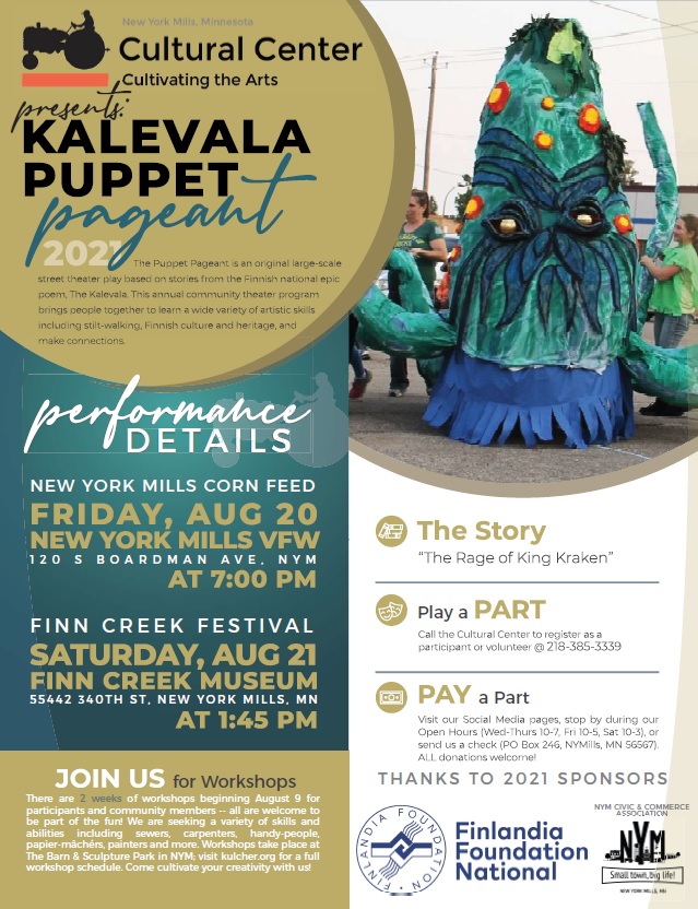 🐲Kalevala Puppet Pageant👹Performances Friday &amp; Saturday! - mailchi.mp/cc3aaf00a8e6/j…