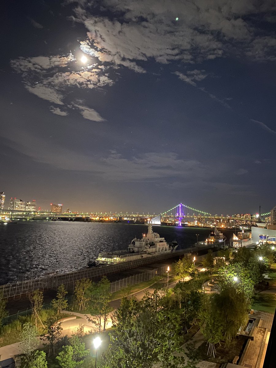 #RainbowBridge kleurt paars vanavond hier in Tokyo, net als veel andere openbare gebouwen in de wereld. Aandacht voor #WeThe15 
De mondiale beweging voor een inclusieve wereld. 
#Paralympics #gelijkheid #beperking #humanrights #Tokyo2020