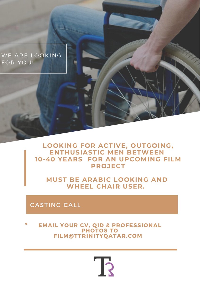 Casting Call. #modelsqatar #qatarmodels #wanted #actors #wheelchair