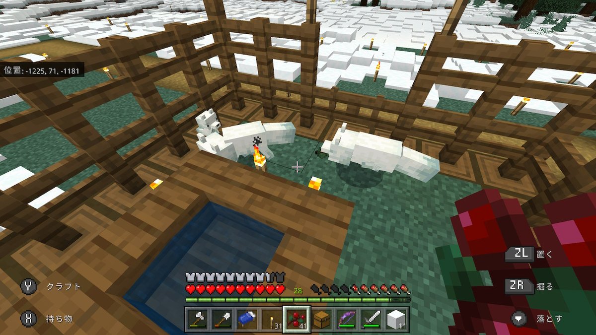 はぼたん 白いきつね Minecraft マイクラ マインクラフト Nintendoswitch