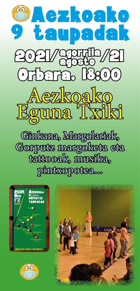 Larunbatean txikien txanda heldu da!!!! Animatu zaitezte!!! / El sábado les toca el turno a lxs txikis!!!! Animatu!!!!!