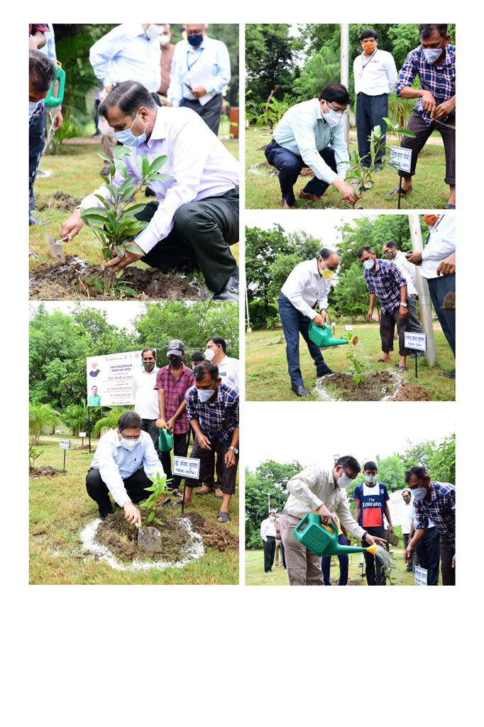 TeamWCL's tweet photo. CMD Sh. Manoj Kumar kick-started #VriksharopanAbhiyan2021 in all Areas of @TeamWCL with plantation at Indora Udyan.FDs &amp; labor leaders were present on the occasion. #Plantation and seedling distribution of 56000 fruit &amp; medicinal plants is being carried out @ 23 locations of WCL. https://t.co/Cbzpn6lP1j