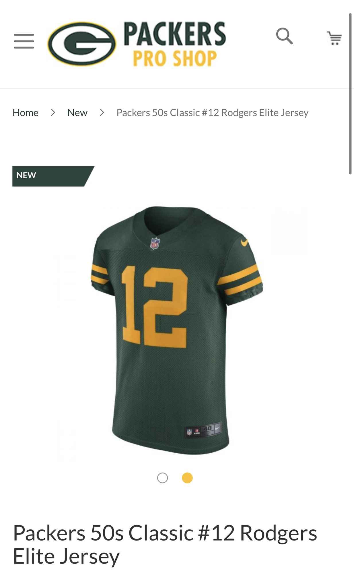 Kyle Malzhan on Twitter: 'The #Packers seemed to release their new  alternate jersey early. From their Pro Shop website, here are the 50's classic  jerseys:  / X