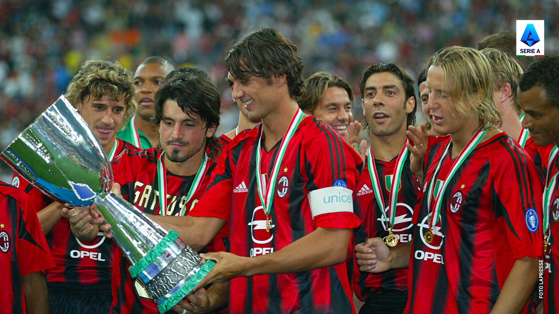 Twitter 上的 Lega Serie A："? ON THIS DAY ? ?August 21st 2004 ? @acmilan conquers its 5th Supercoppa Italiana thanks to the win over Lazio (3-0): @jksheva7 scores a hat-trick. #WeAreCalcio https://t.co/YVJiTU9Eyb" /