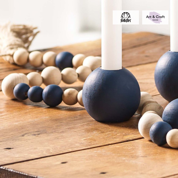 artandcraftnook's tweet photo. Create this simple, elegant candleholder centerpiece featuring wooden beads painted with FolkArt Acrylics. 

Check out the complete range of our art &amp; craft products on our store @ https://t.co/JtWb3PT789 

#FolkArt #FolkArtPaints  #ArtAndCraft #ArtAndCraftNook #ArtAndCraftUAE https://t.co/m4a5zKwmif