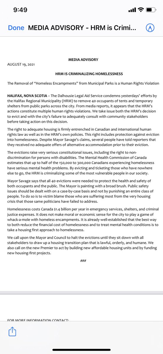 Graeme Benjamin (@gbenjaminhfx) on Twitter photo .<a href="/dallegalaid/">Dalhousie Legal Aid Service</a> says the forcible removal of temporary shelters in #Halifax yesterday appears to “constitute multiple human rights violations” and raise “very serious constitutional issues”
They’re looking for the names & contact info of those removed to offer help and advice. .<a href="/dallegalaid/">Dalhousie Legal Aid Service</a> says the forcible removal of temporary shelters in #Halifax yesterday appears to “constitute multiple human rights violations” and raise “very serious constitutional issues”
They’re looking for the names & contact info of those removed to offer help and advice.