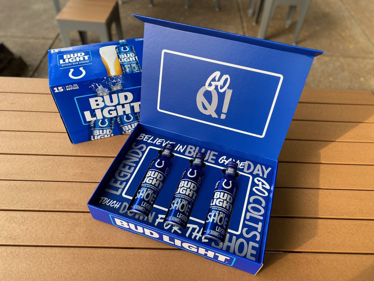 ￼ These @budlight @Colts cans this year are 🔥🔥 Can't wait for Kickoff #ForTheFans #Sponsored