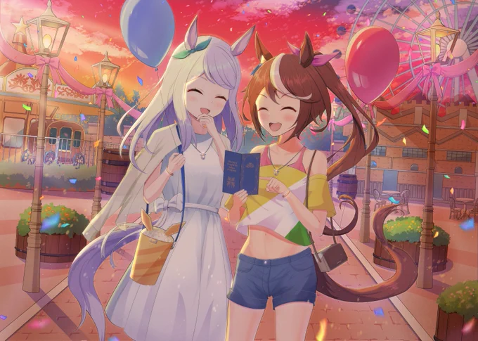 テイマクと夕暮れ遊園地

#ウマ娘  #トウカイテイオー #メジロマックイーン 