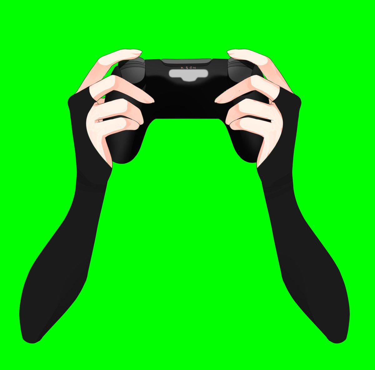 green background holding simple background controller game controller solo bridal gauntlets  illustration images