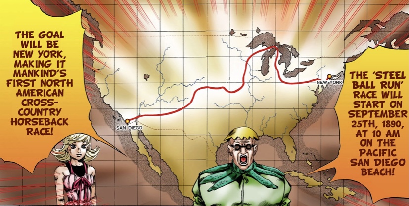 карта steel ball run. итоги гонки steel ball run. Steel ball run зеленая могила. стил бол ран начало гонки. абдул steel ball run.