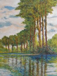 lolaterolv's tweet image. Claude Monet 🎨
Conocemos su obsesión por representar los paisajes dependiendo de la luz. Para esta obra, llegó a pagar a un comerciante de madera, para retrasar el talado de los árboles.
Los Álamos a orillas del Epte.