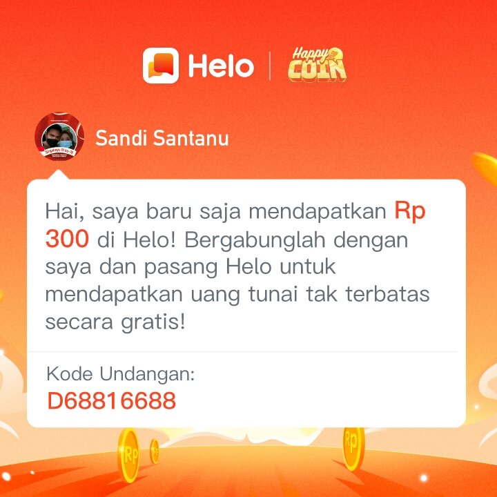 CHANDRA3541's tweet photo. *Kode Referral aku: D68816688* Download Helo dan dapatkan Rp 400 langsung 🤑, dapatkan *Rp 62.000* untuk setiap orang yang kamu undang, tanpa batas. ✅100% Nyata. Klik link berikut untuk download Helo 🔗:
https://t.co/LJNQUQHcxq https://t.co/4OyWPxHpMe