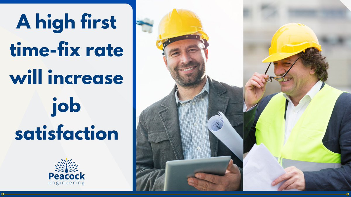 peacockuk's tweet photo. A high first time-fix rate will increase the job satisfaction of your engineers and technicians themselves.

Read all about how to improve your first time-fix rate in Peacock Engineering’s new article: https://t.co/1wL80dbGUF 

#FacilitiesMgmt #firsttimefix #Engineering https://t.co/DXCNWsMUmv