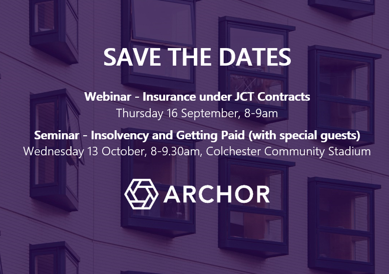 archorllp's tweet photo. SAVE THE DATES! We have a couple of events coming up after the summer, so get the dates in your diaries now: a #webinar on 16 September and a #seminar on 13 October. Look out for invites and registration details for both events soon. https://t.co/OVDRJAPa7i