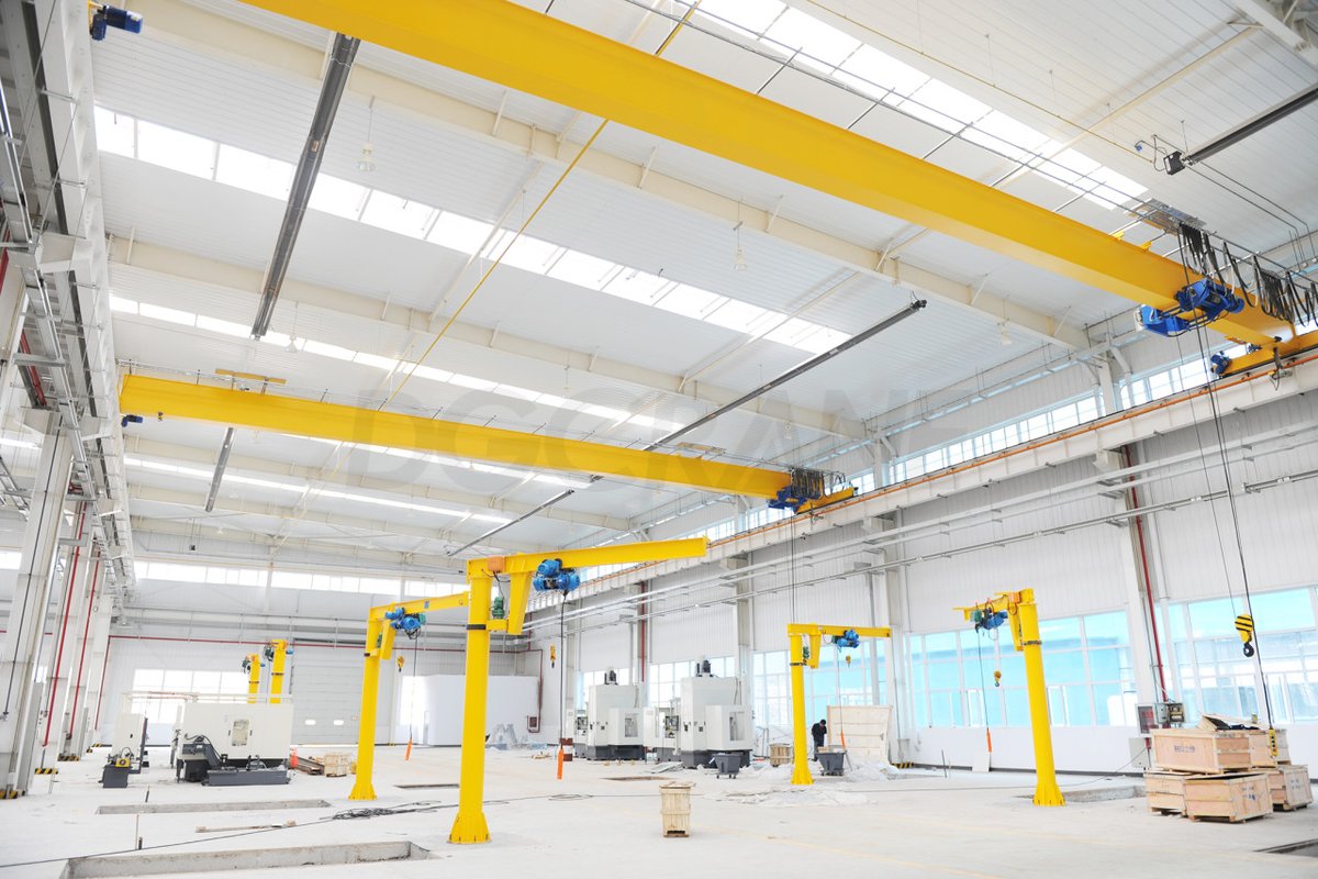 DGCRANES's tweet image. Freestanding #JibCranes are designed to stand on the land not by any other support but by themselves. It consists of a pivoting vertical column and a horizontal load supporting boom.

#DGCRANE #JibCrane #FreeStandingCrane #FloorCrane #productivity #manufacturing #industrial
