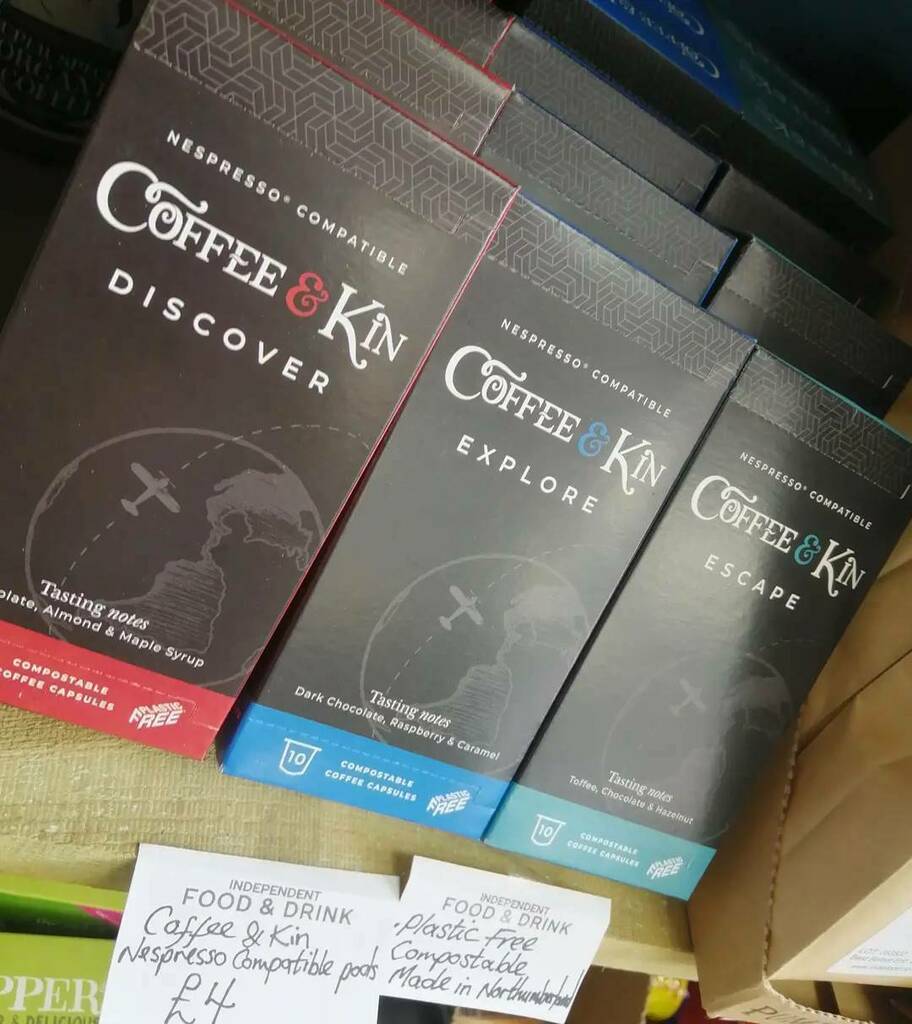 Coffee &amp; Kin coffee pods

Plastic free ✅
Compostable ✅
Northumberland ✅

#Local #Seahouses #New instagr.am/p/CSwCjzYI0Sx/