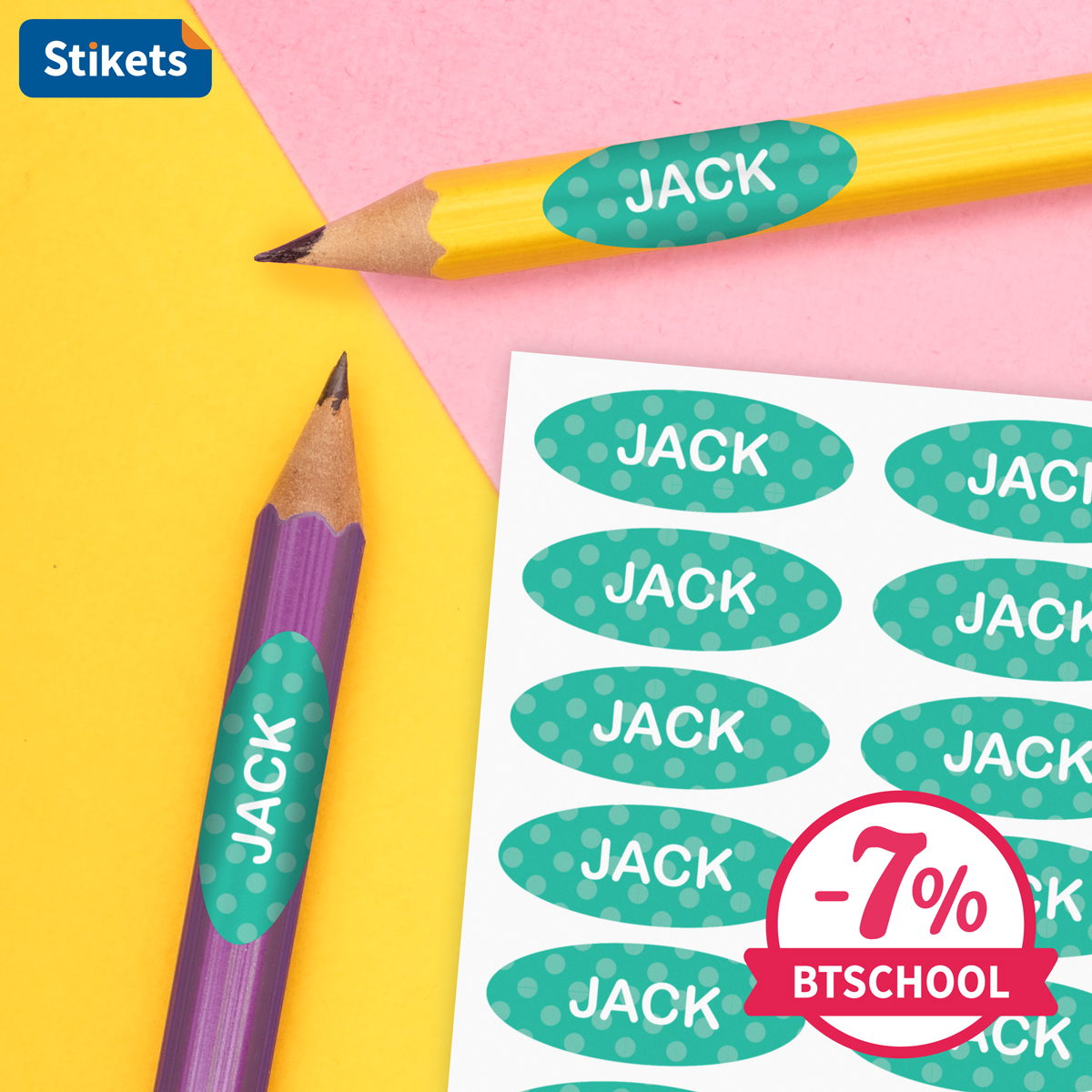 stikets_uk's tweet photo. Get ready for Back to School and get a -7% discount! Order now the new Stikets #pencil #stickers. Mark all your pencils, crayons and markers ;) Use the code BTSCHOOL here:  https://t.co/2WGgg84REi https://t.co/Yg8Wedcp8p