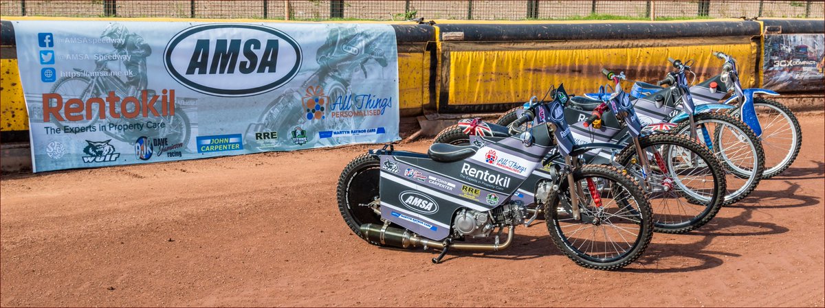 AMSA_Speedway_'s tweet photo. AMSA hire bikes (some of them) dressed in their new 'clothes' :-) https://t.co/u24c3WVBfQ