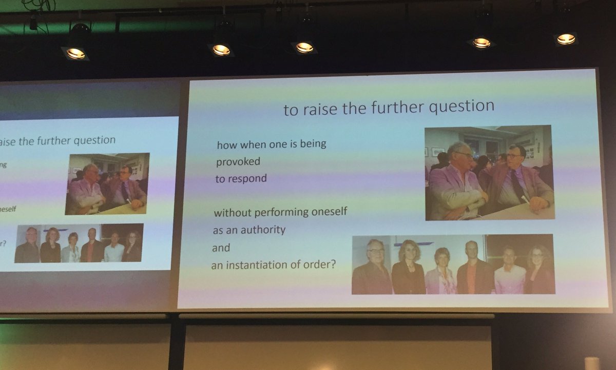 #AnnemarieMol|s inspirational keynote on ‘What’s in a style: The case of provocation’ discussing the performance of #provocations and asking important question: “how to respond to provocation without reinstating authority?” #STS after <a href="/SteveWoolgar1/">Steve Woolgar</a>