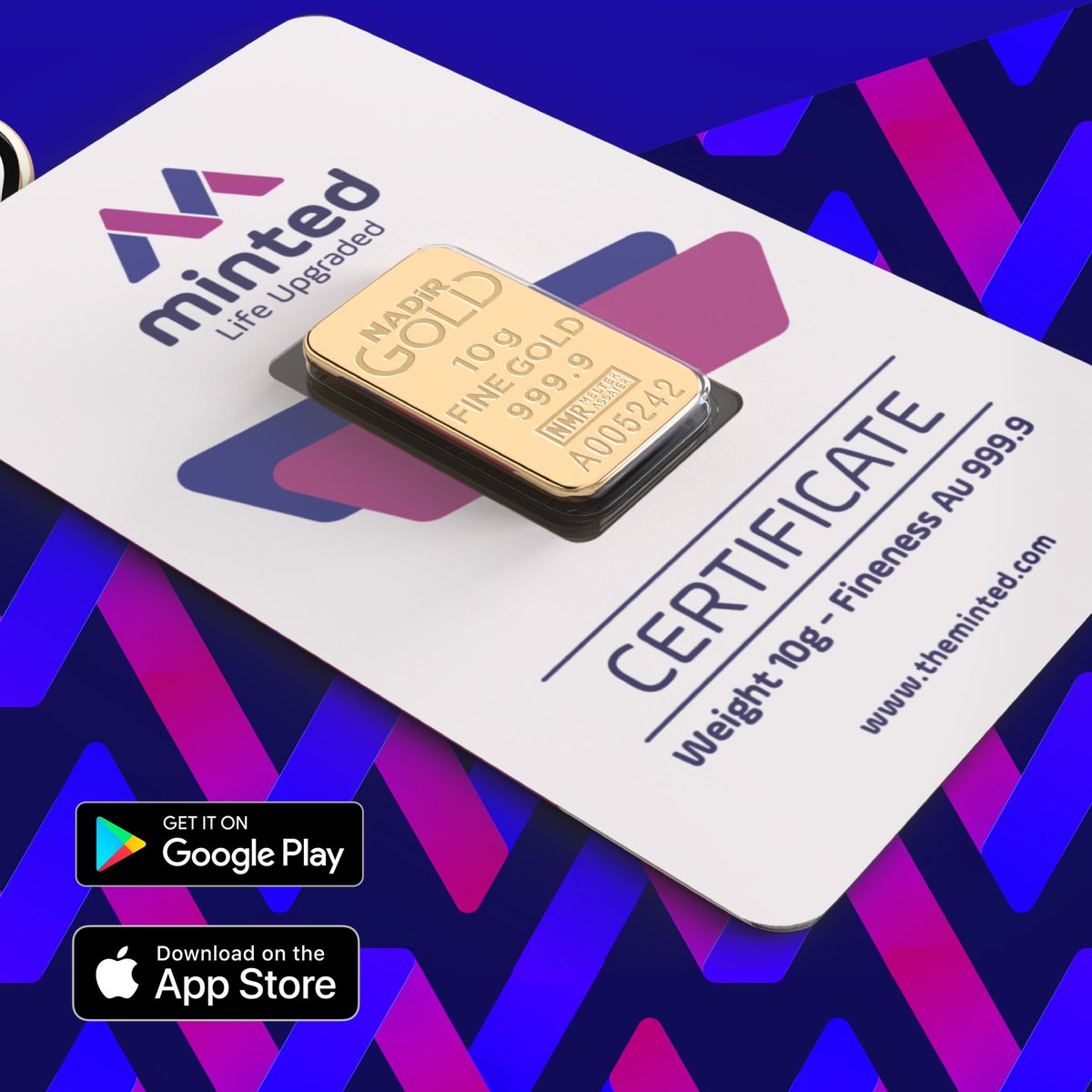TheMintedApp's tweet photo. 🛎BREAKING NEWS! 

📣The much anticipated Minted mobile app is here! 

Our mission is to make precious metals accessible for everyone, our new app will help you buy, save, sell or have your gold delivered in a matter of clicks. 

📱The wait is over, download the app now! https://t.co/5zZtAEtN6K
