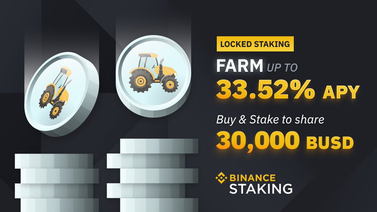 binance's tweet photo. $FARM @harvest_finance Staking Special: Enjoy Up to 33.52% APY and Share 30,000 $BUSD Rewards

➡️ https://t.co/jMPHzxm0Iz https://t.co/85Wdhu1sTj