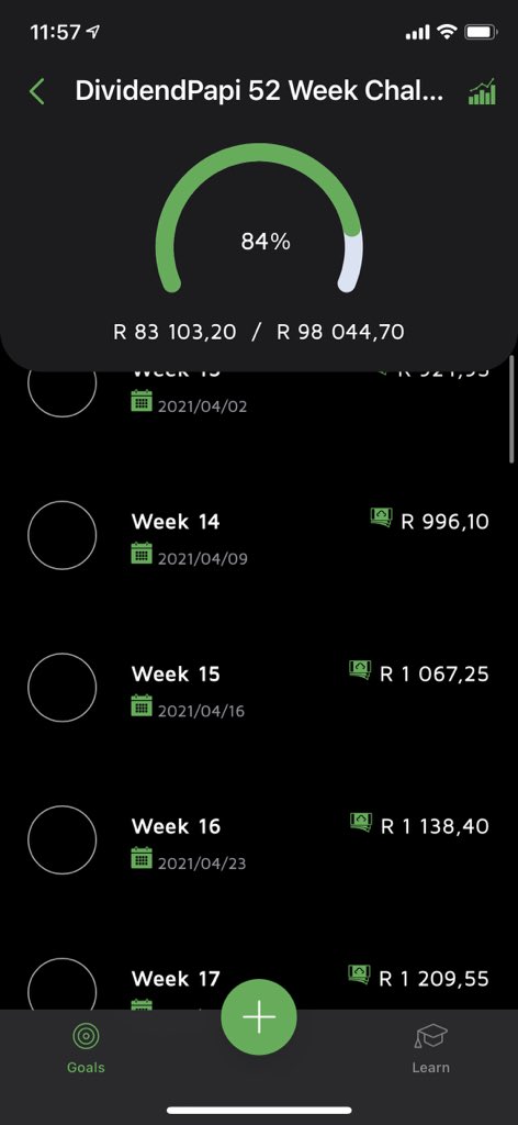 DividendPapi's tweet photo. Week 32 of 52. This week we save R1500.
Total saved R82 720, Target π― R98 020.
Happy savings.
#SaveWithBright
#70RandChallenge
#52WeeksSavingsChallenge
#FinancialResolution21 https://t.co/d916anDNJD