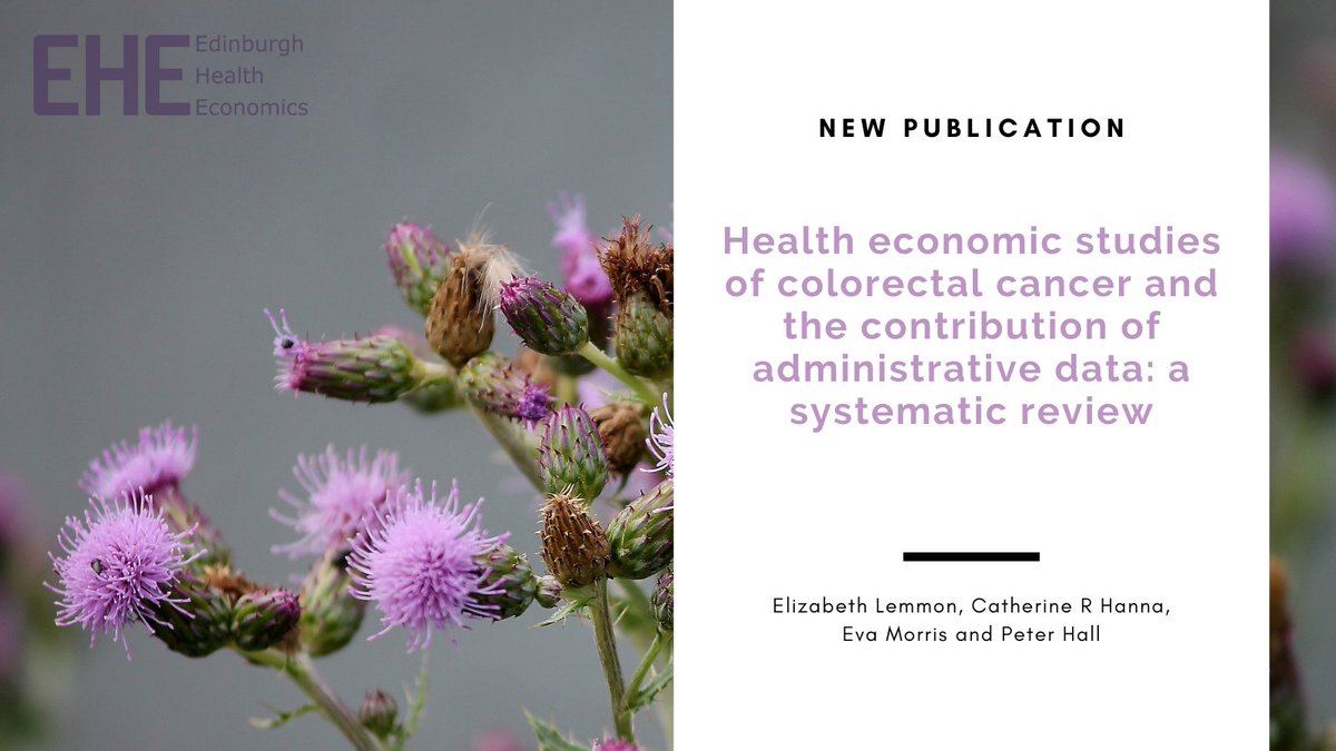 How is the #healthecon literature incorporating #admindata into research on #bowelcancer? 

Find out in our recent paper published in the European Journal of Cancer Care 👇

➡️edin.ac/3yb3tjz⬅️

#peoplemakedata #datachangeslives 
<a href="/ElizabethLemm/">Elizabeth Lemmon</a> <a href="/CathHanna/">Catherine Hanna</a> <a href="/PeterHall001/">Peter Hall</a>