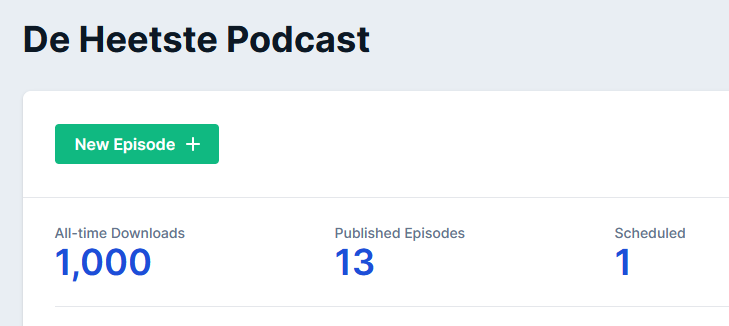 De Heetste Podcast is 1000 keer geluisterd (gedownload) en dat nog voor het einde van seizoen 1!! Iedereen bedankt die naar ons geluisterd heeft en zullen nu extra goed ons best doen voor seizoen 2! 🥰