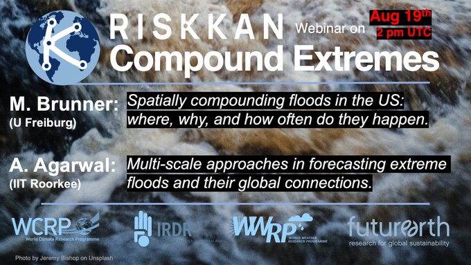 kan_risk's tweet image. ⌚️ Today 2PM UTC. Join the webinar by our WG  #CompoundExtremes!
For zoom-details join the mailing list (ogy.de/k98o) or find them online risk-kan.org. Special thanks to the speakers @ManuelaIBrunner, @Ank_iitR &amp;amp; to @Kkornhuber &amp;amp; @regclimo for hosting this!