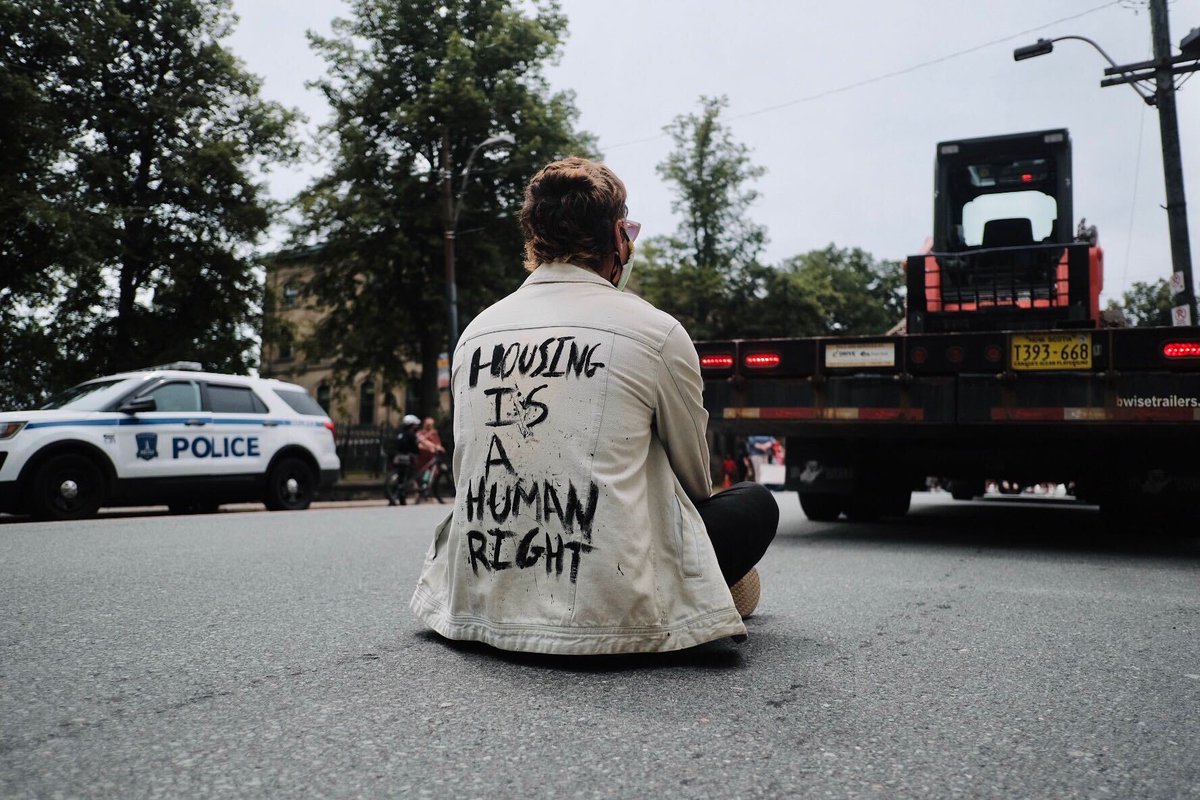 It's a pretty sad day when after years of neglect of affordable housing, that the response of the government is to send 50 odd officers to take down the shed that people have had to seek refuge in. That is not the kind of response we need to the housing crisis. #nspoli #Halifax